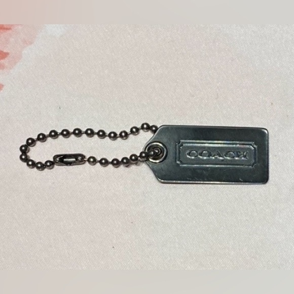 Coach Y2K Gunmetal Hang Tag with Original Ball Chain - Picture 4 of 4